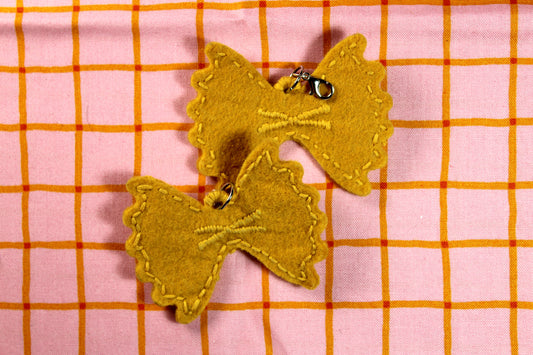 Felt Farfalle Bow-Tie Pasta Charms