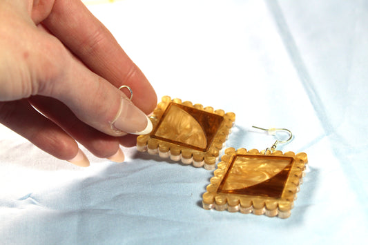Ravioli Acrylic Earrings